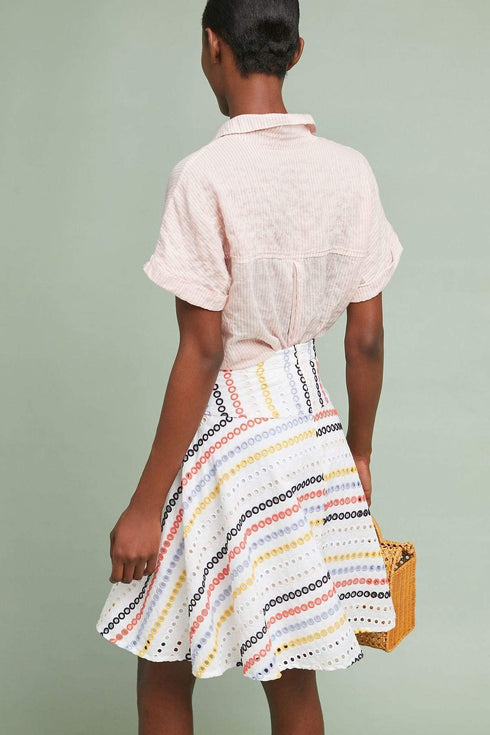 Colorful Eyelet Skirt